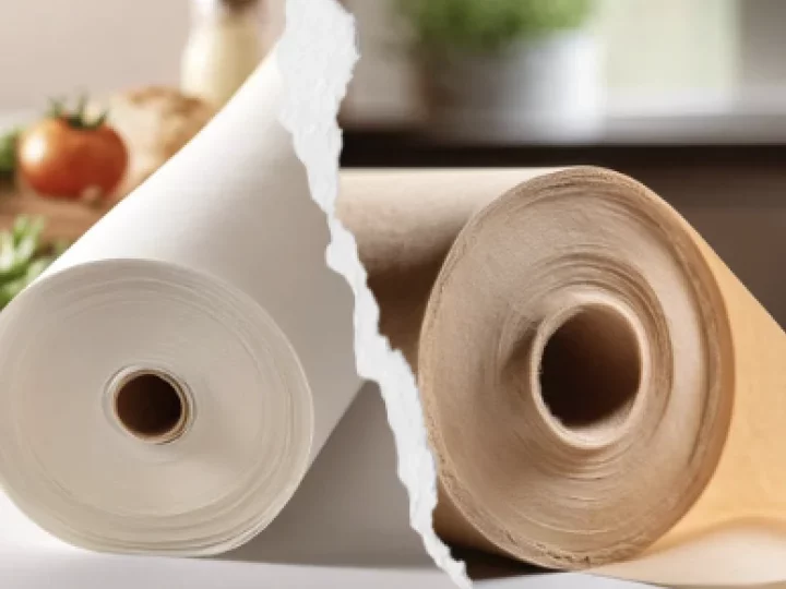 A picture showing natural colored vs white colored paper